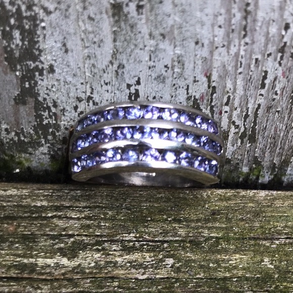 925 sterling silver purple ring 7 - Picture 4 of 7